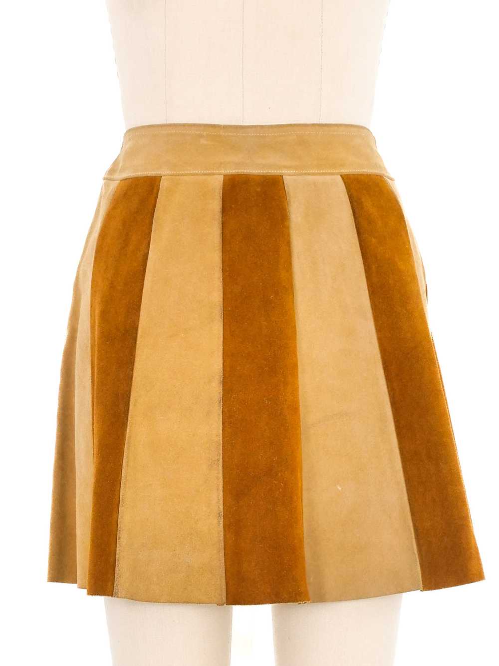 Patchwork Suede Skirt - image 1