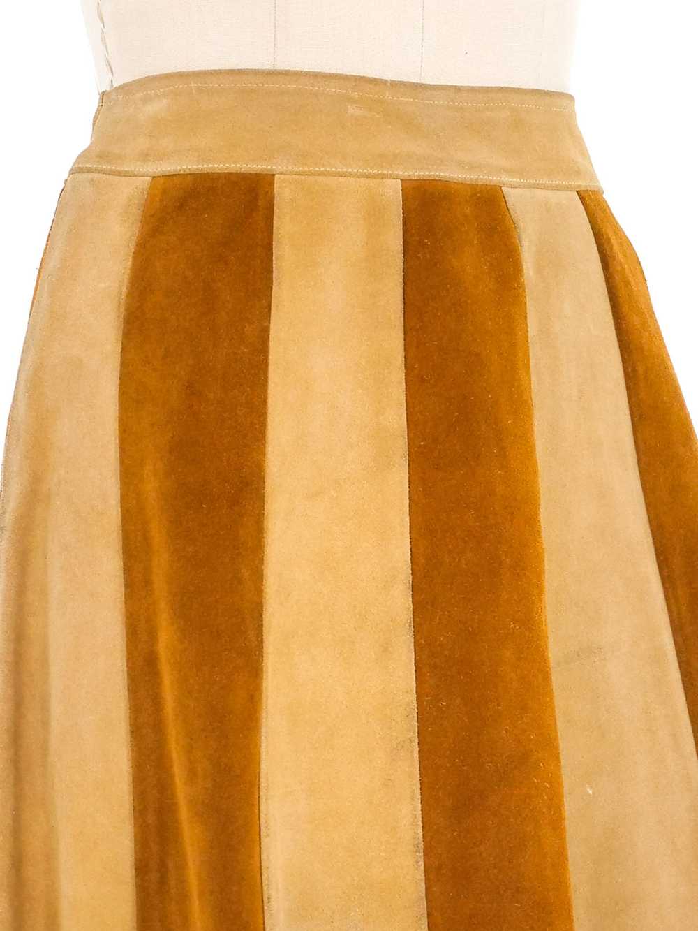 Patchwork Suede Skirt - image 2