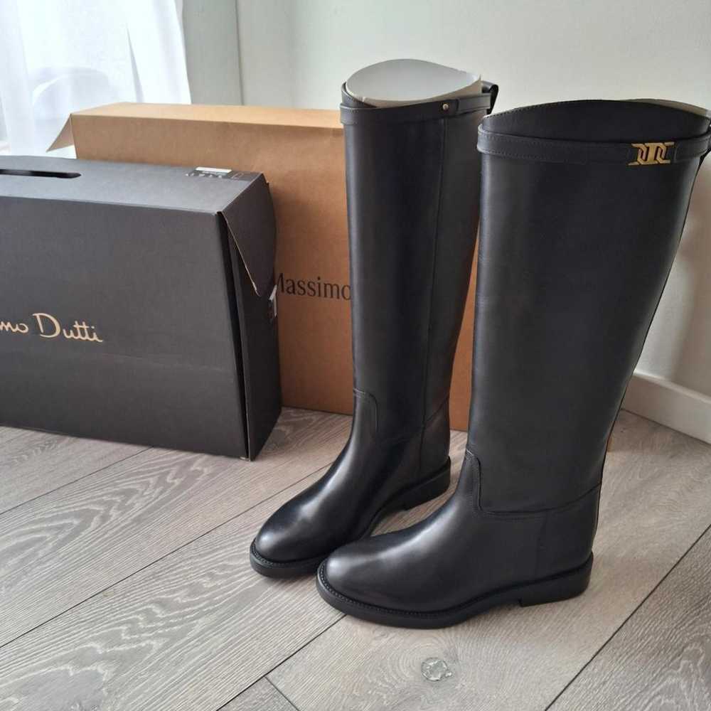 Massimo Dutti Leather riding boots - image 4