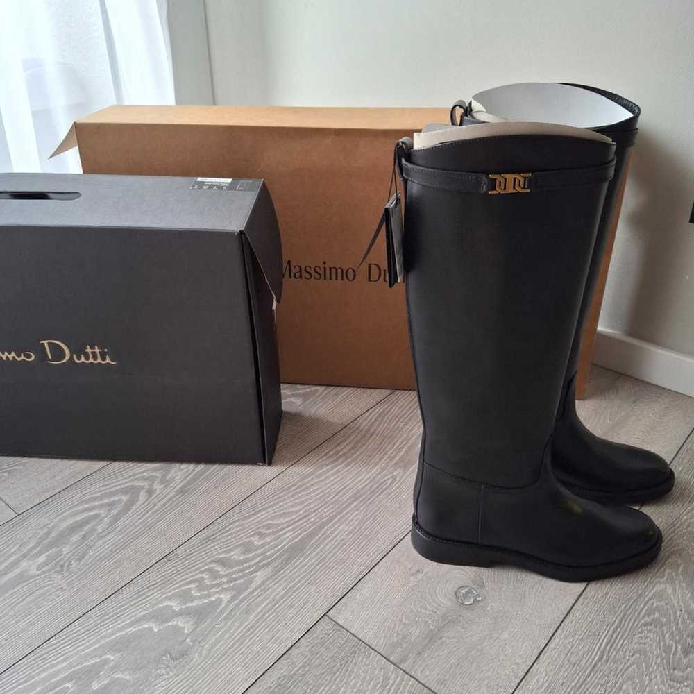 Massimo Dutti Leather riding boots - image 6