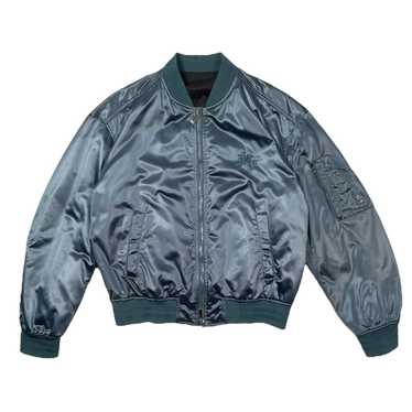 Dior Dior x Shawn Stussy Satin Bomber Jacket Blue - image 1