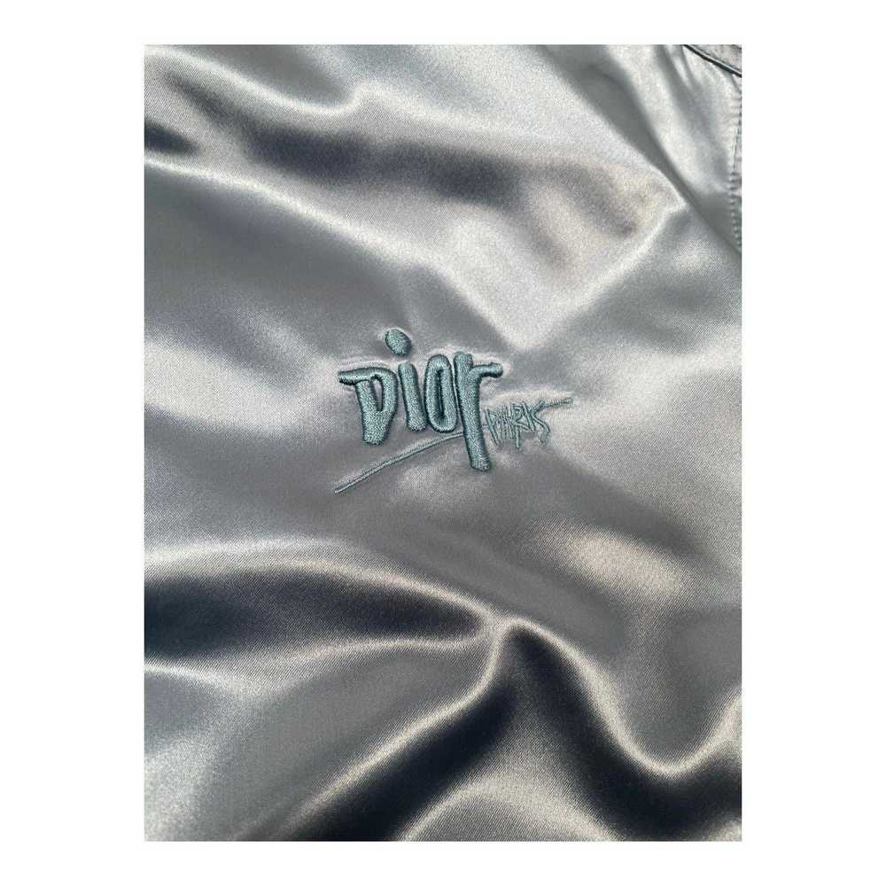 Dior Dior x Shawn Stussy Satin Bomber Jacket Blue - image 2