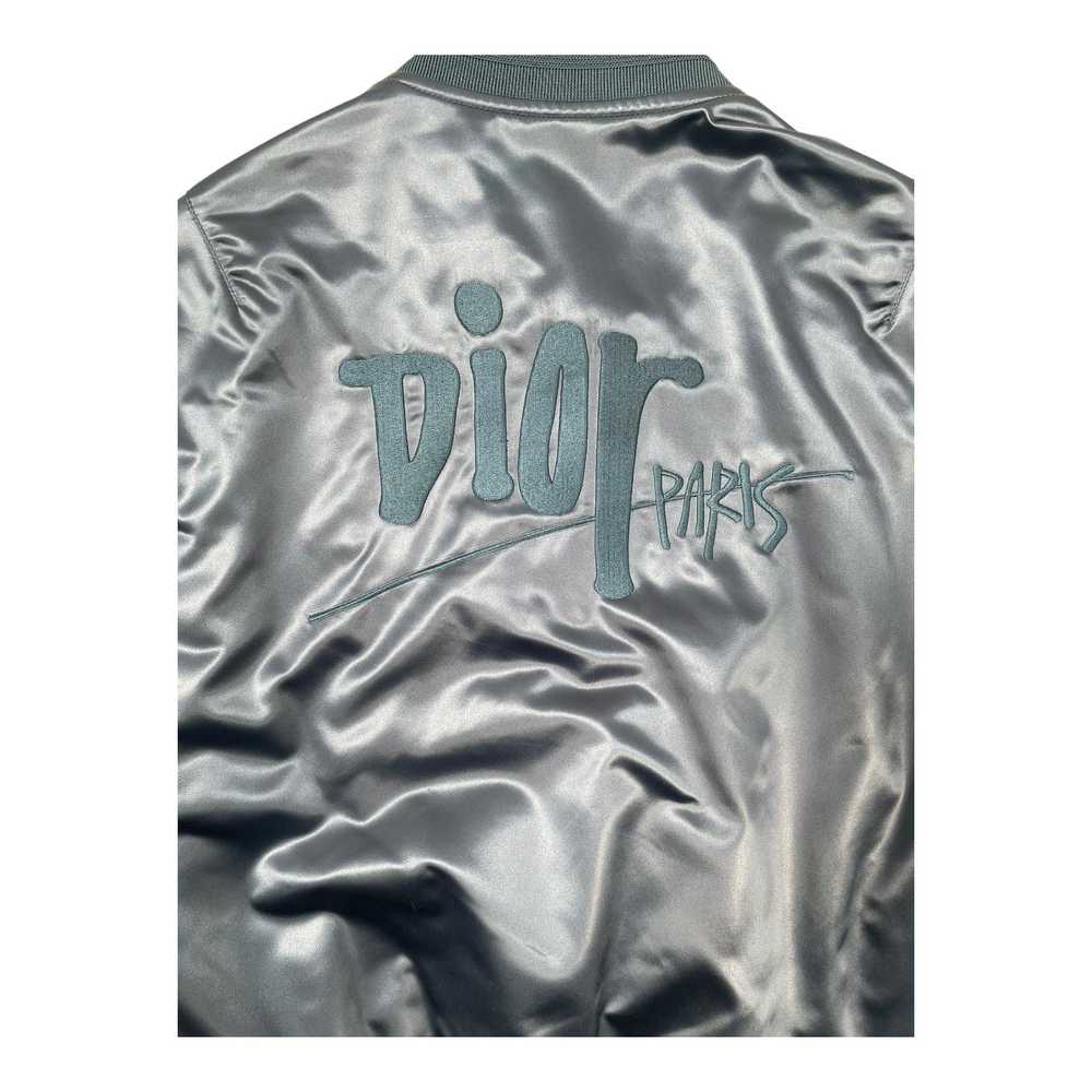 Dior Dior x Shawn Stussy Satin Bomber Jacket Blue - image 4