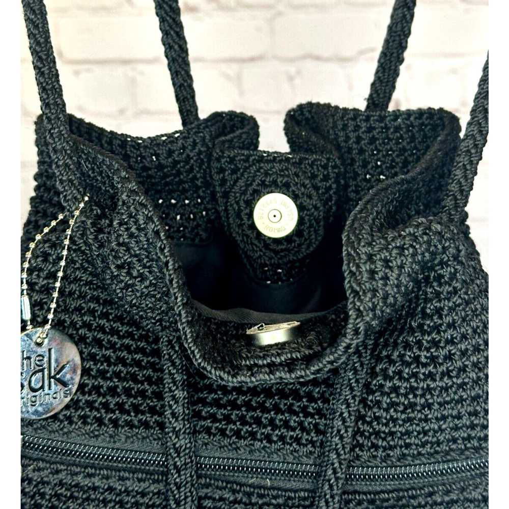 The Sak The Sak Black Crochet Backpack Bucket Bag… - image 4