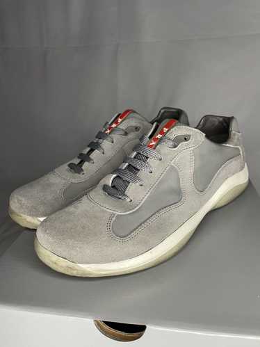 Prada americas cup grey suede hotsell