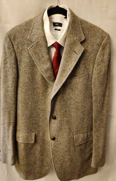 Hickey Freeman Vintage 70's 100% Wool Herringbone 