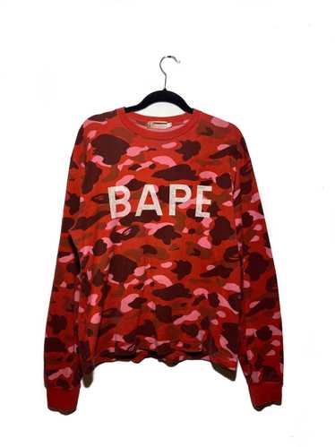 Bape Red Bape Long Sleeve