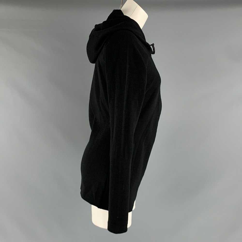 Balenciaga Black Wool Solid Hooded Jacket - image 3