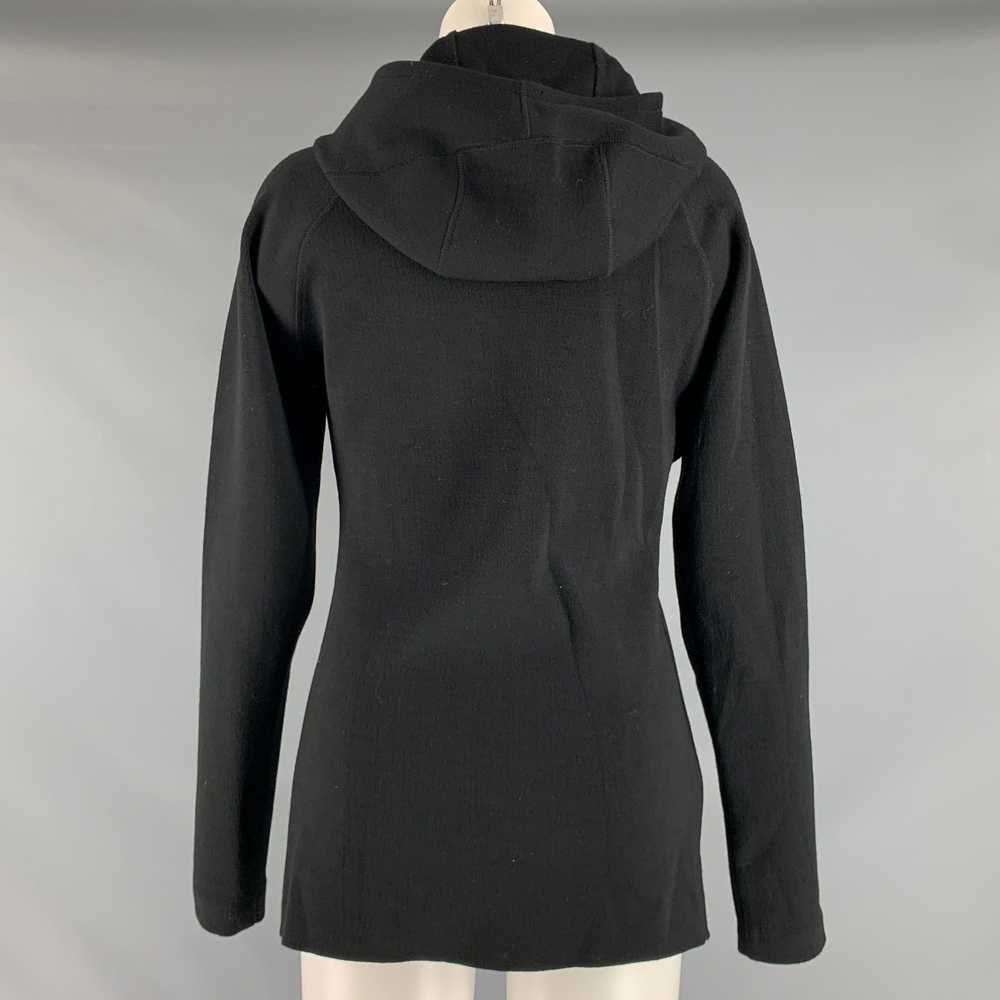 Balenciaga Black Wool Solid Hooded Jacket - image 4