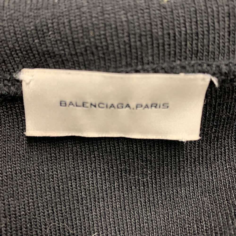 Balenciaga Black Wool Solid Hooded Jacket - image 5