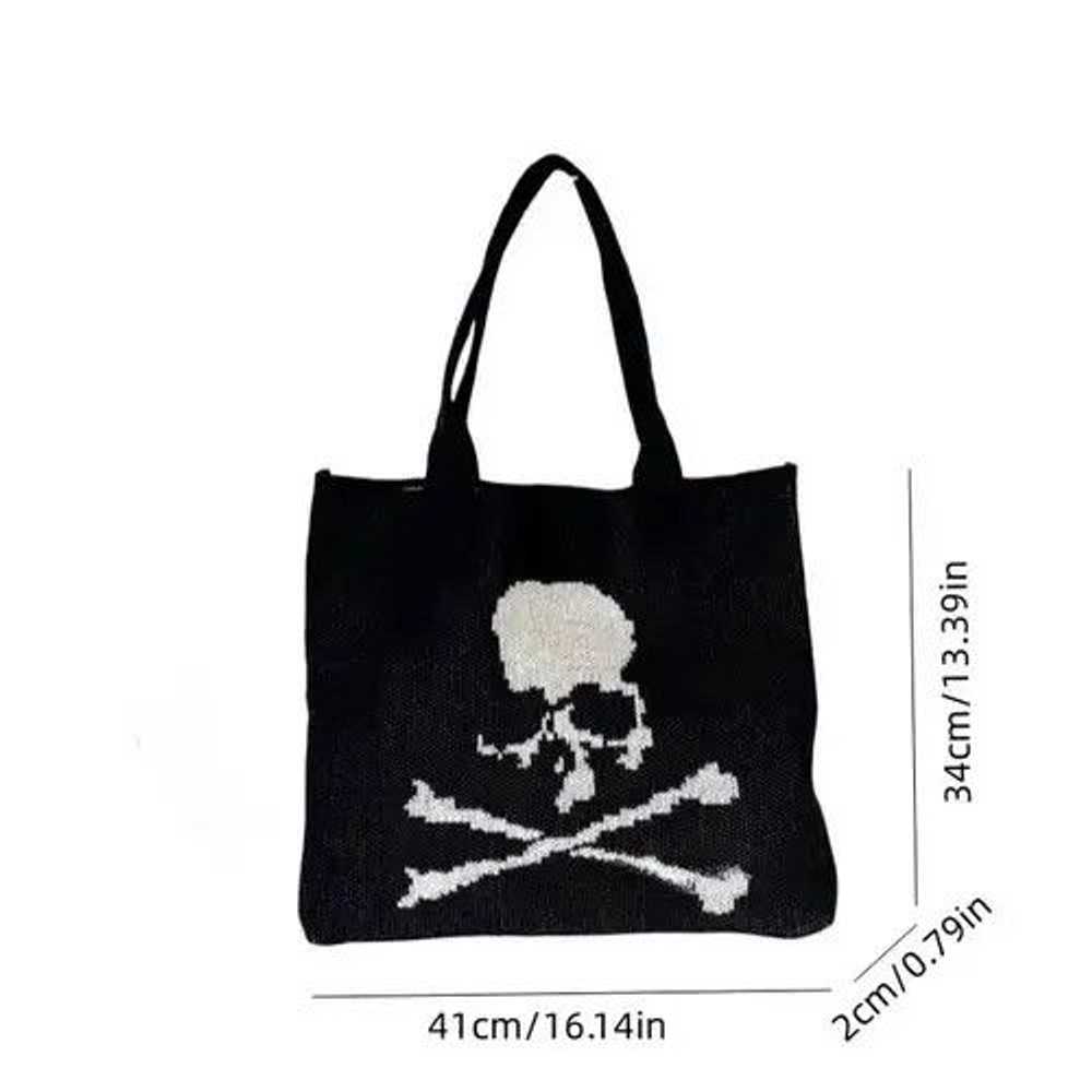 Bag × Skulls × Streetwear Skull Bag Punk Art Tote… - image 4