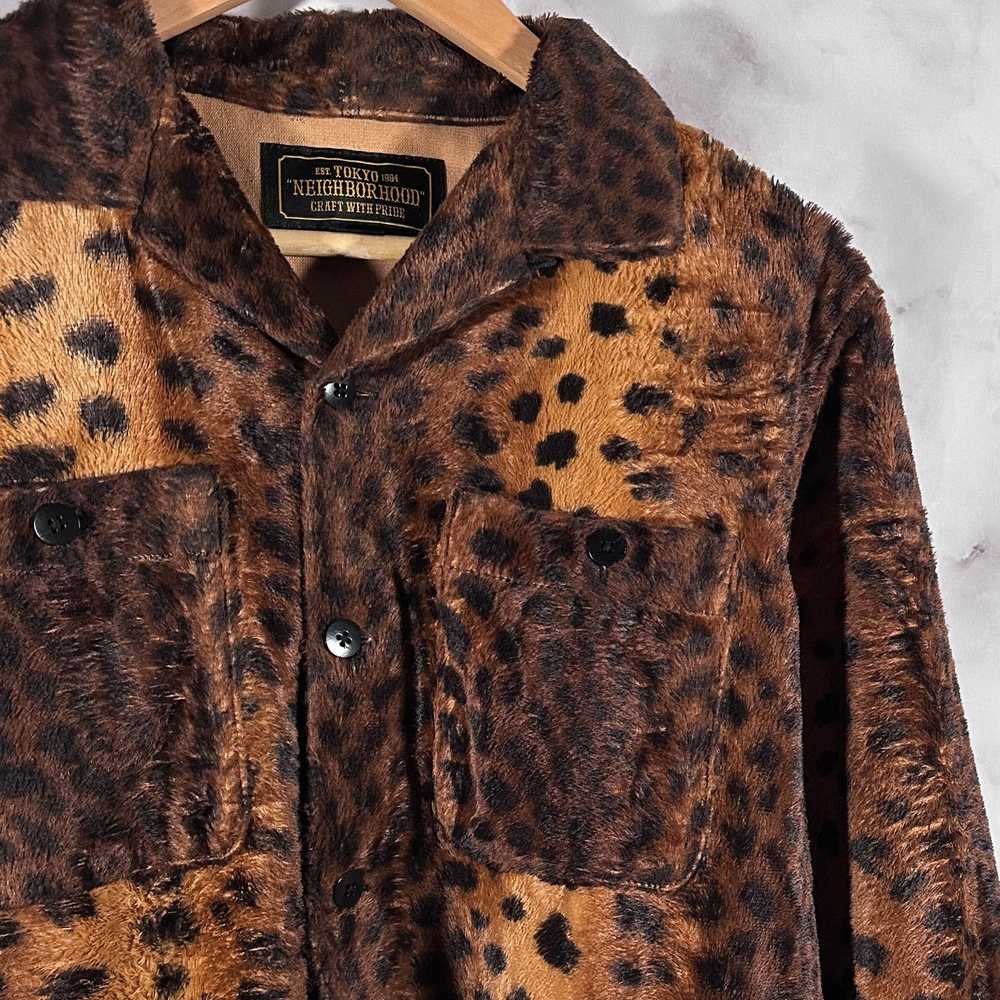 Neighborhood Leopard Print Faux Fur Shirt - image 2