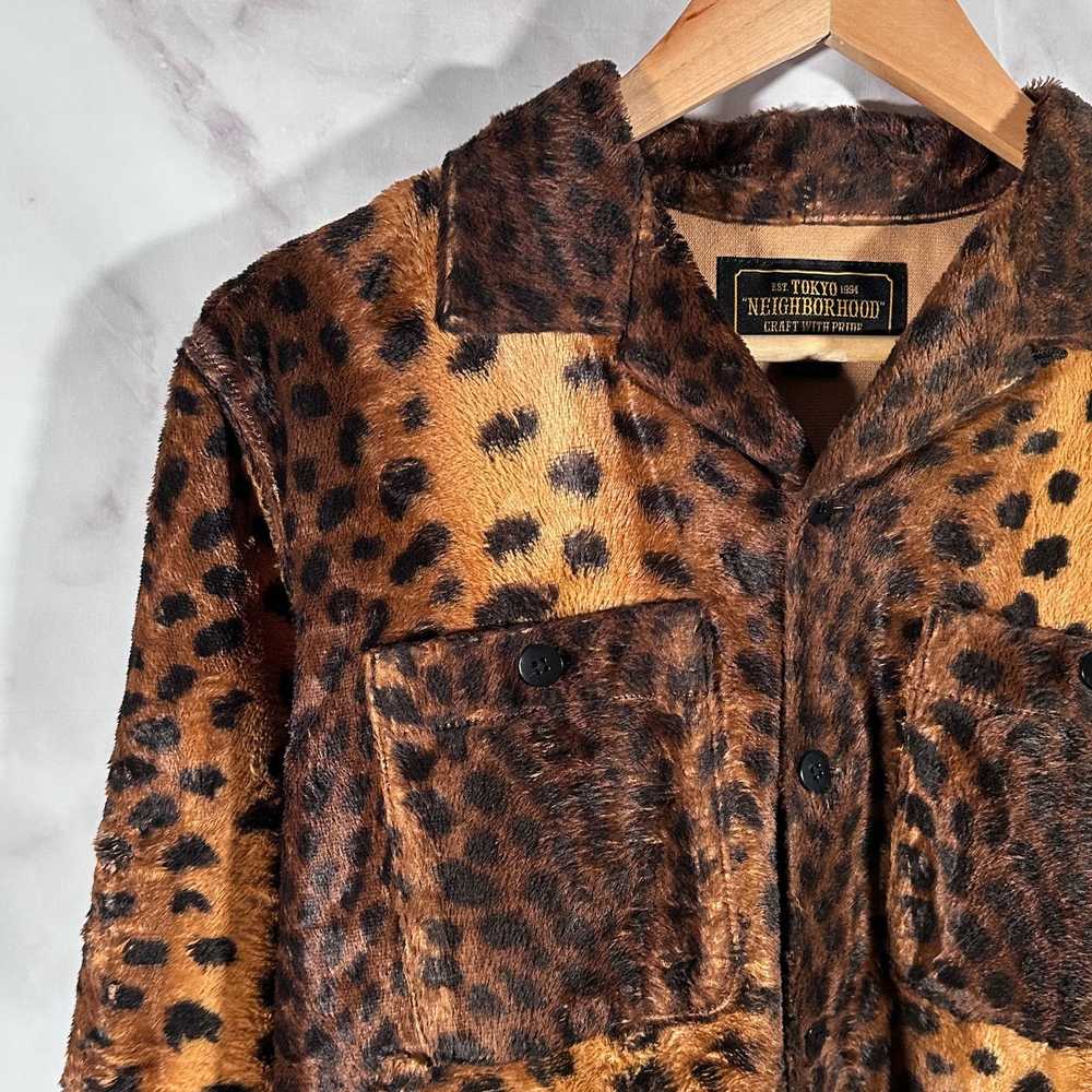 Neighborhood Leopard Print Faux Fur Shirt - image 3