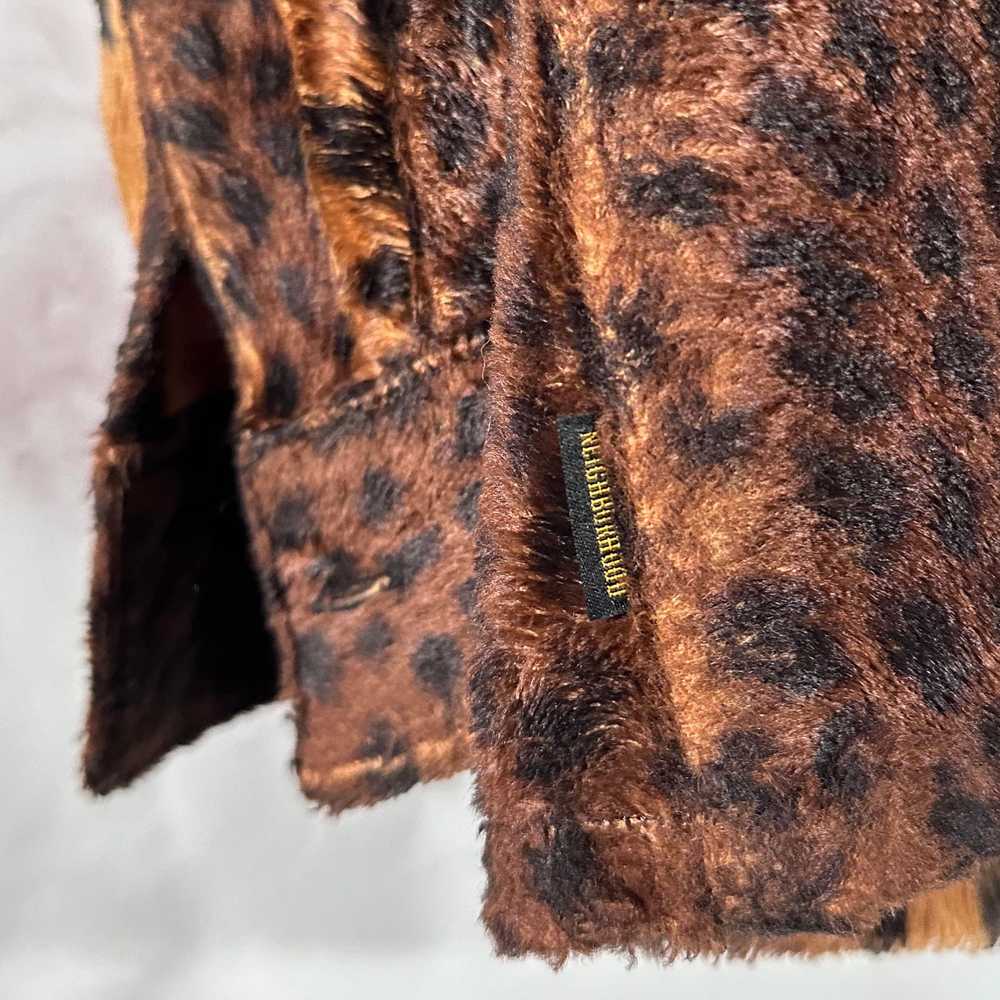 Neighborhood Leopard Print Faux Fur Shirt - image 4