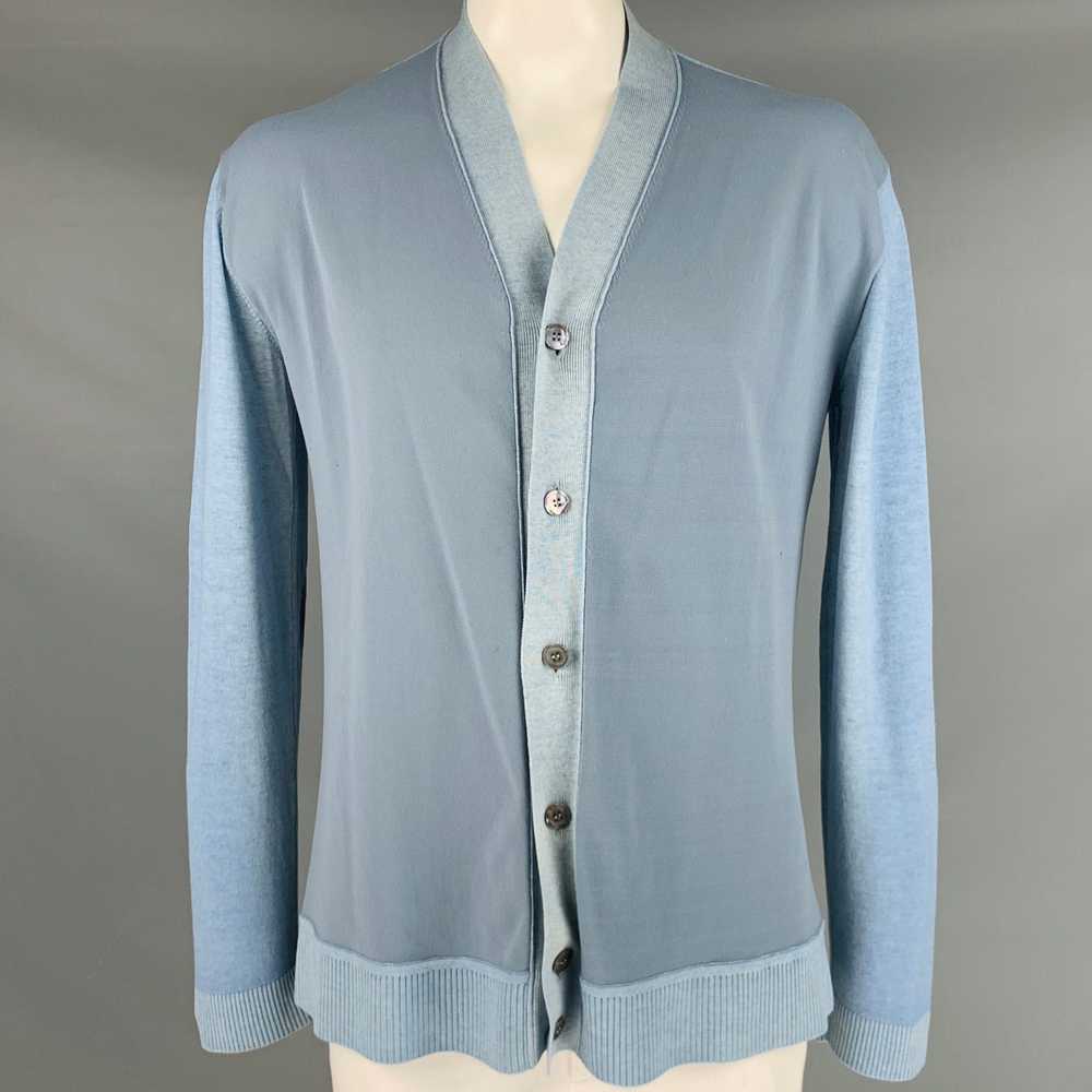 Marni Blue Wool Blend Elbow Patches Cardigan - image 1