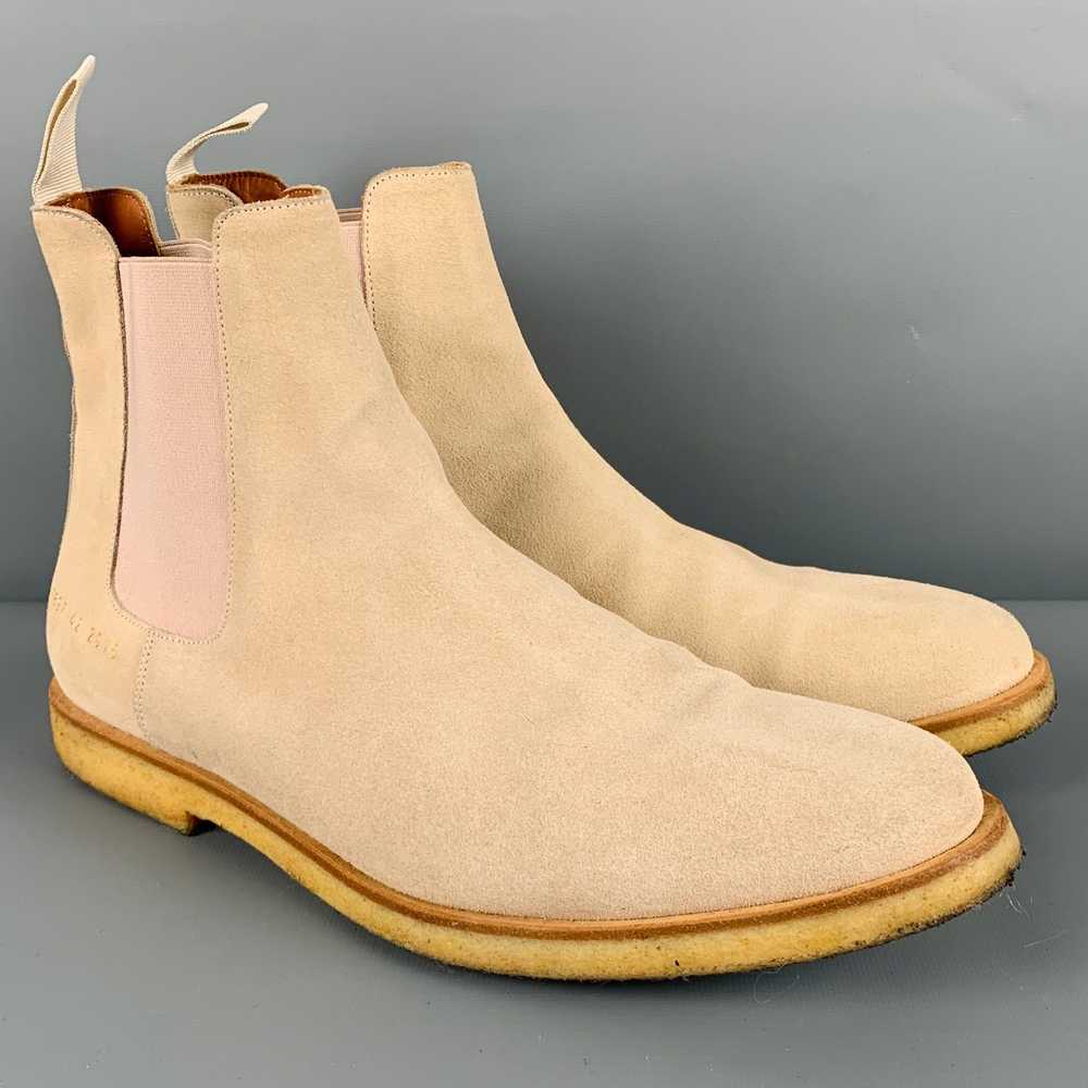 Common Projects Beige Suede Chelsea Ankle Boots - image 1