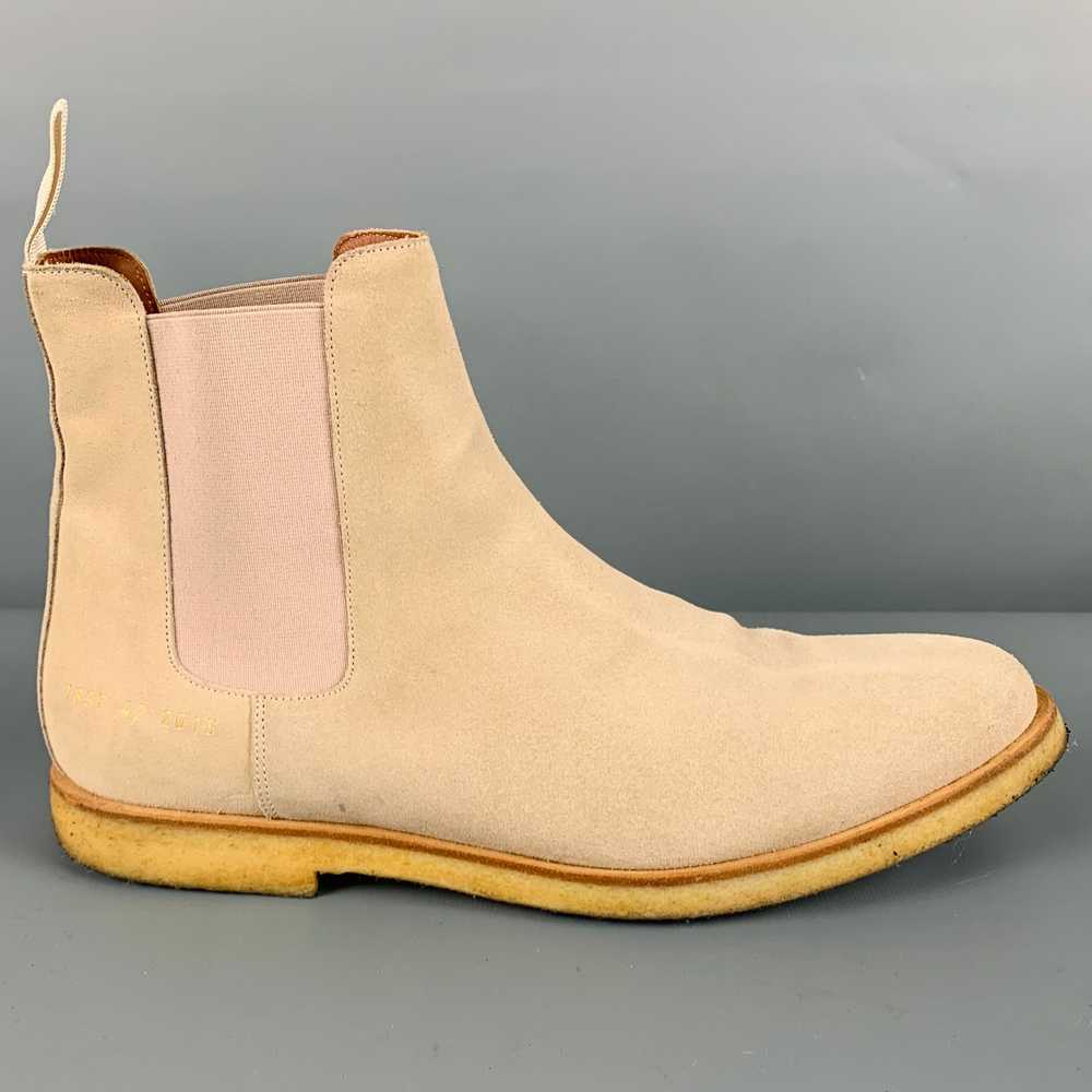 Common Projects Beige Suede Chelsea Ankle Boots - image 2