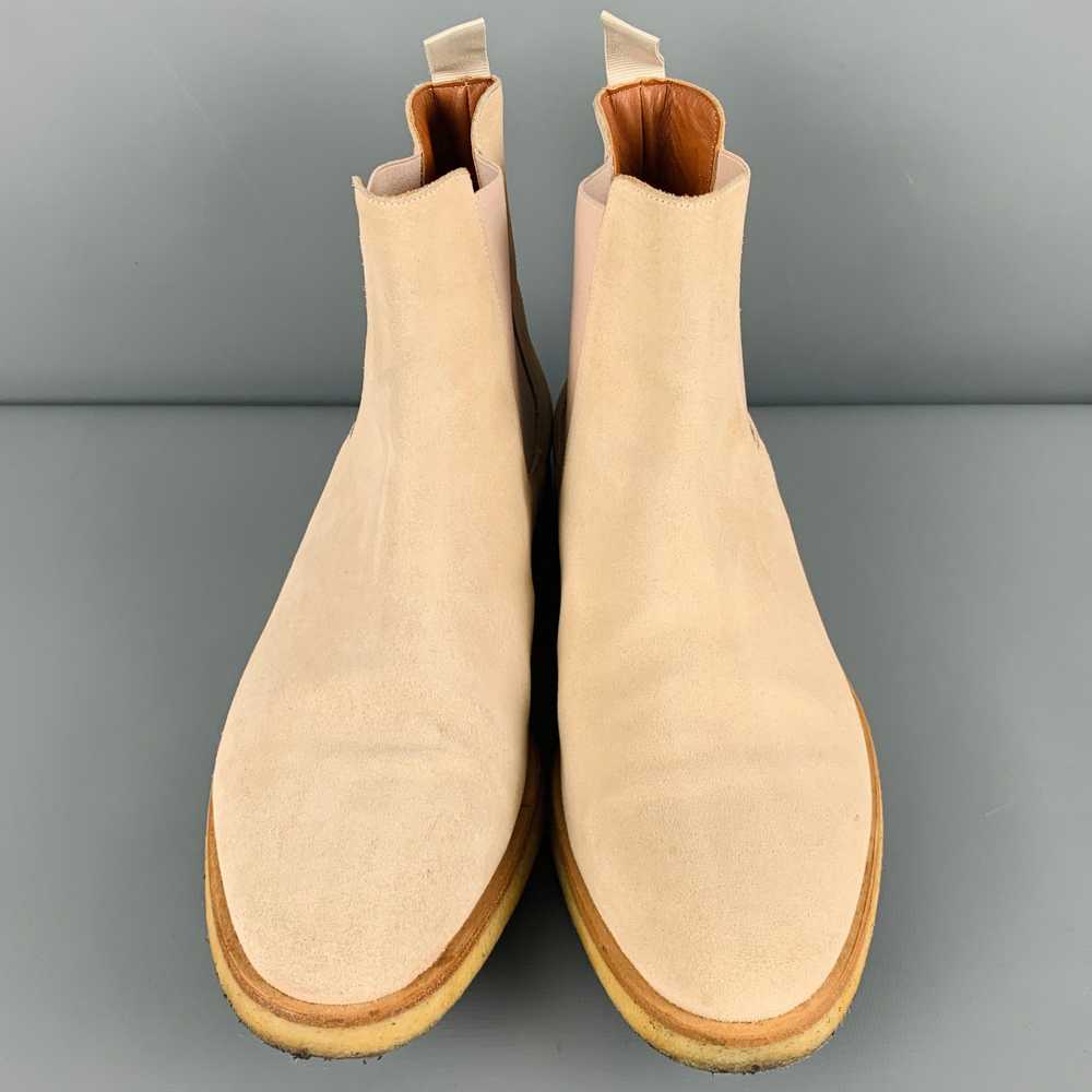 Common Projects Beige Suede Chelsea Ankle Boots - image 4