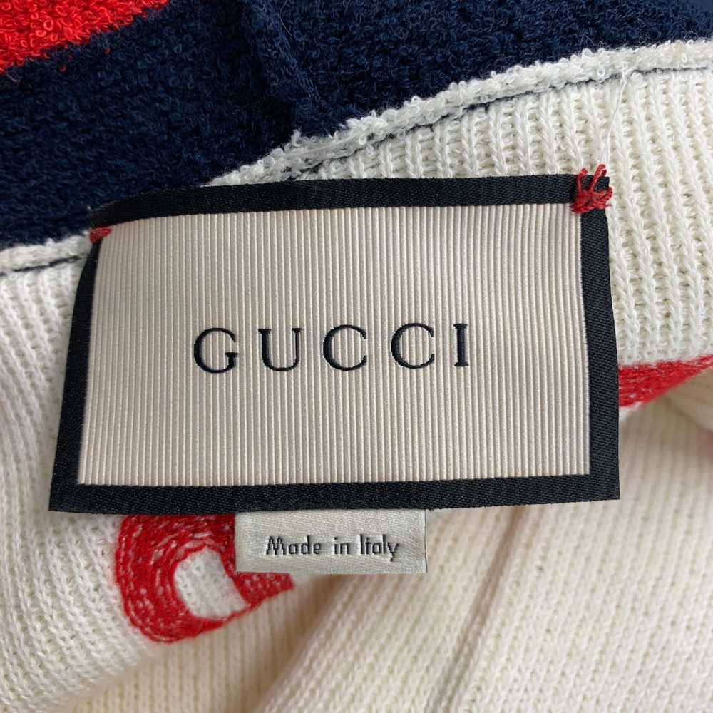 Gucci Cream Red Blue Beaded Terry Belted Robe - image 11