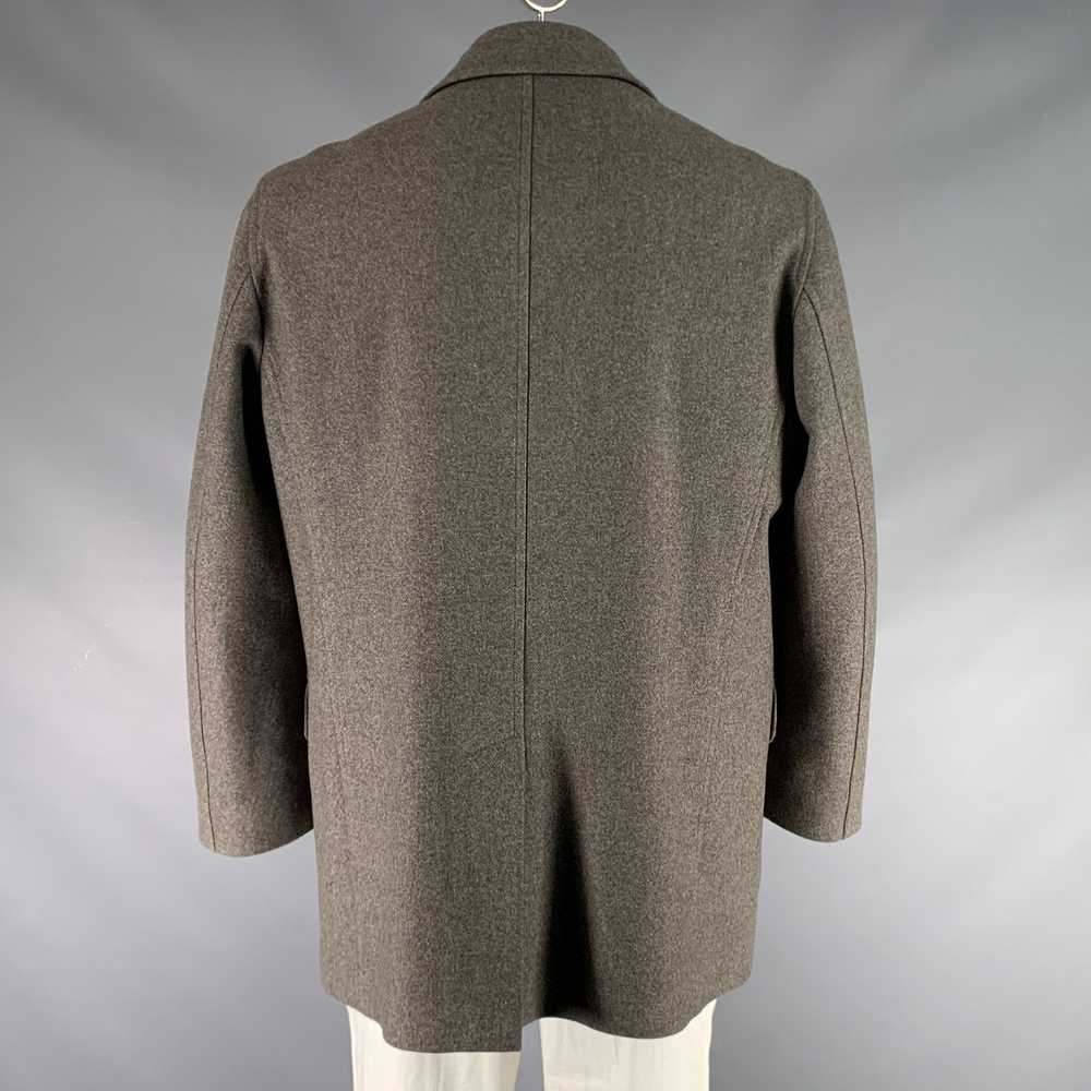 Brioni Grey Wool Double Breasted Coat - image 3