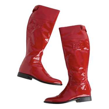 Chanel Patent leather riding boots