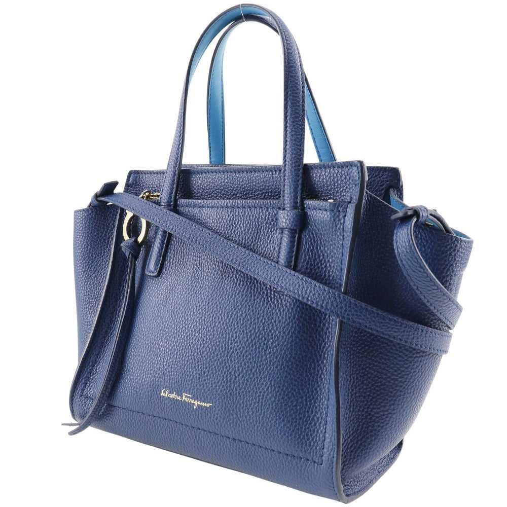 Salvatore Ferragamo Handbag 21 F478 Calfskin Blue… - image 2