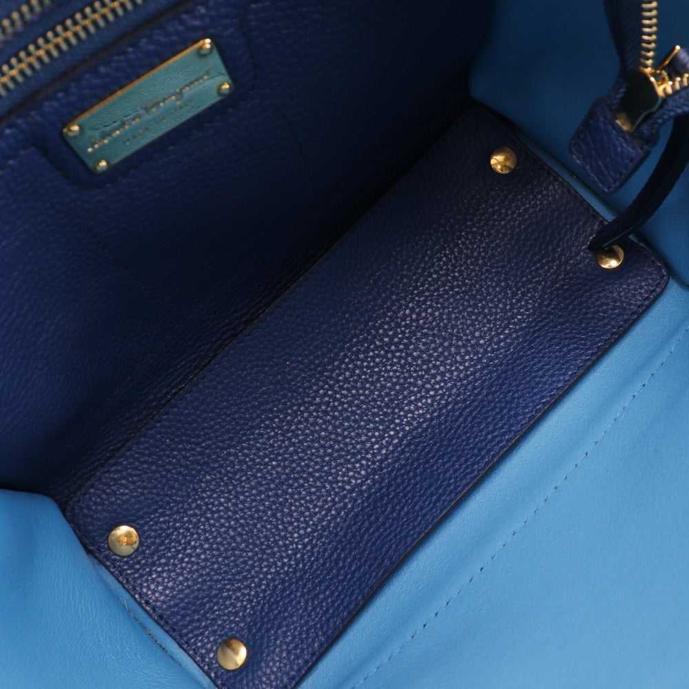 Salvatore Ferragamo Handbag 21 F478 Calfskin Blue… - image 6