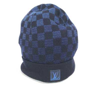 LOUIS VUITTON Knit hat M77048 Wool, Elastane Navy 