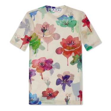 Off-White o1g2r1mq1224 Off Floral Tulle T Shirt i… - image 1