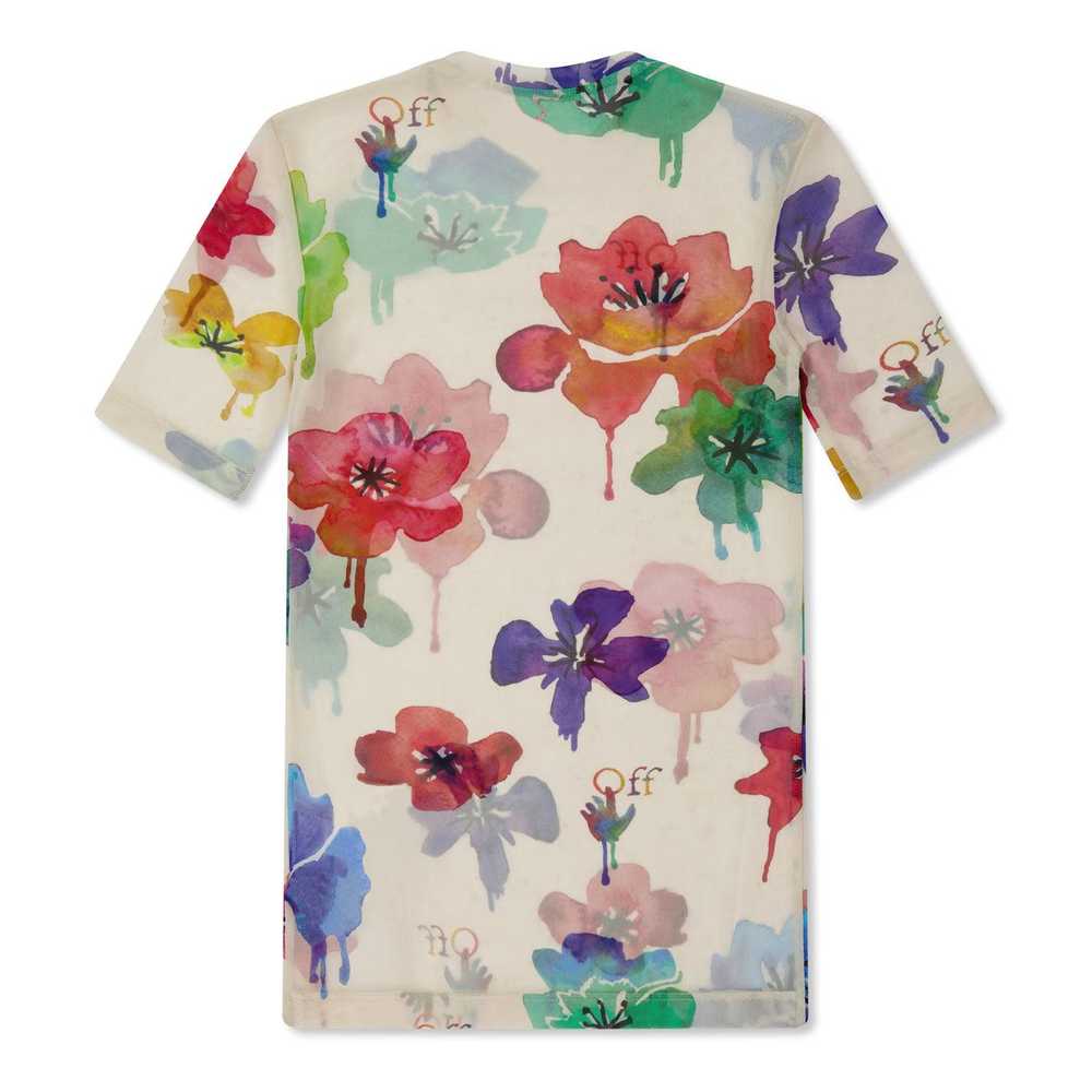 Off-White o1g2r1mq1224 Off Floral Tulle T Shirt i… - image 2