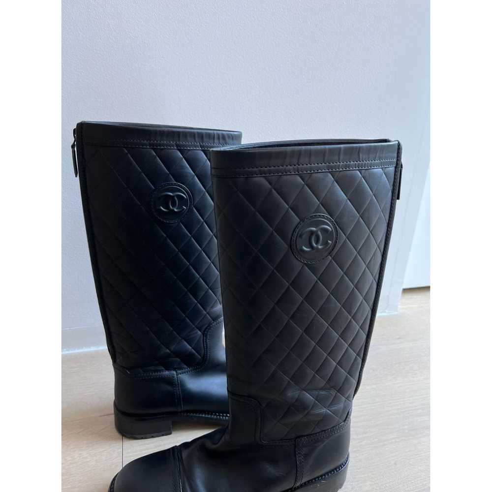 Chanel Leather riding boots - image 3