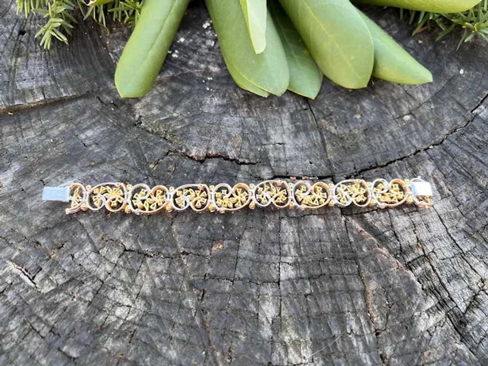 18K Yellow Gold Yellow and White Diamond Flower B… - image 10