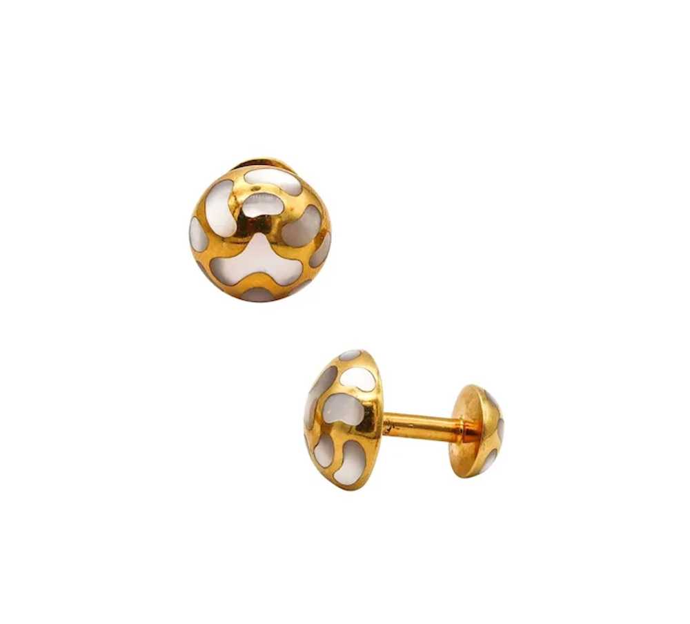 ANGELA CUMMINGS 1985 Geometric Cufflinks In 18Kt … - image 4