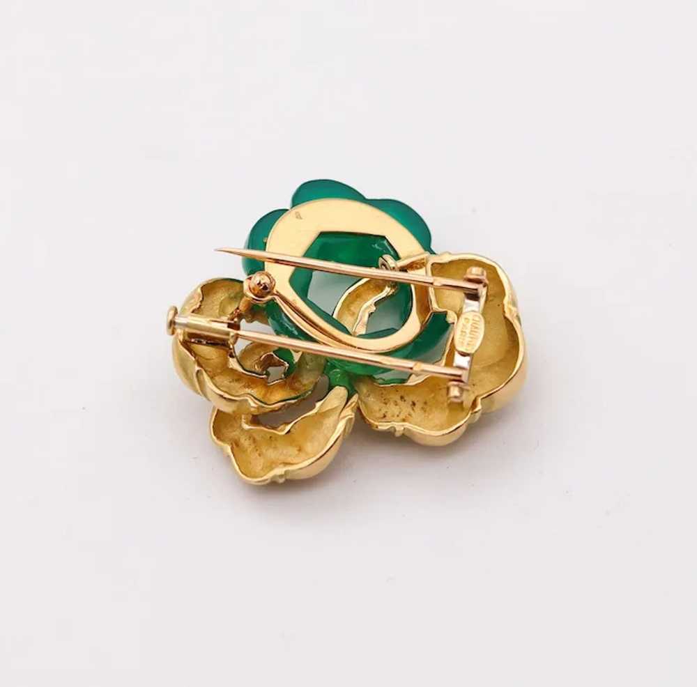 CHAUMET Paris 1970 Retro Modernist Brooch In 18Kt… - image 5