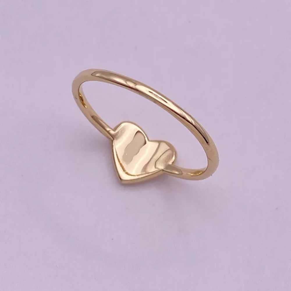 Letter P Monogram Heart Ring 10K Gold - image 5