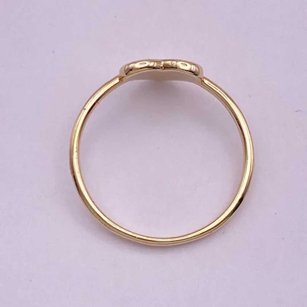 Letter P Monogram Heart Ring 10K Gold - image 6