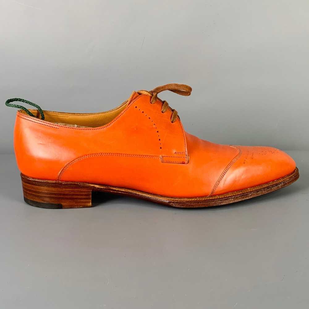 John Lobb JOHN LOBB Orange Perforated Leather Lac… - image 2