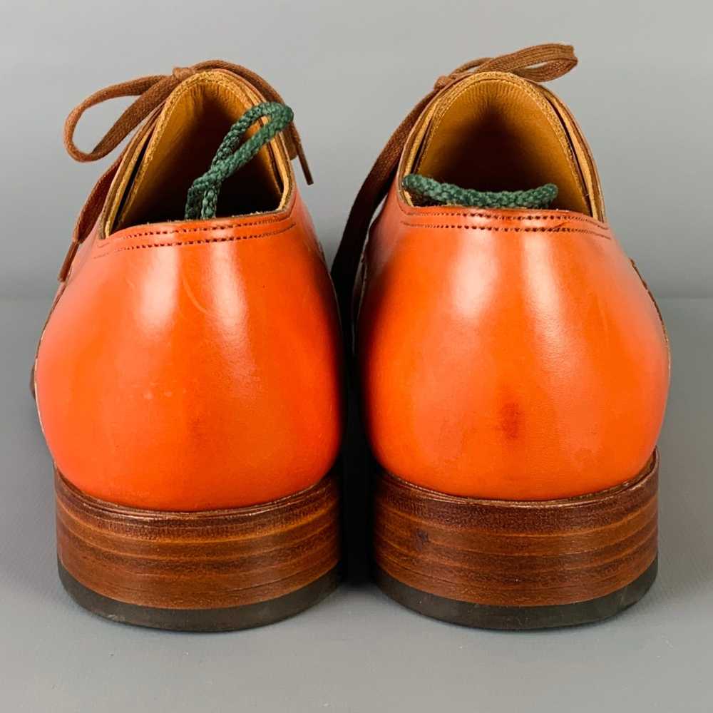 John Lobb JOHN LOBB Orange Perforated Leather Lac… - image 3