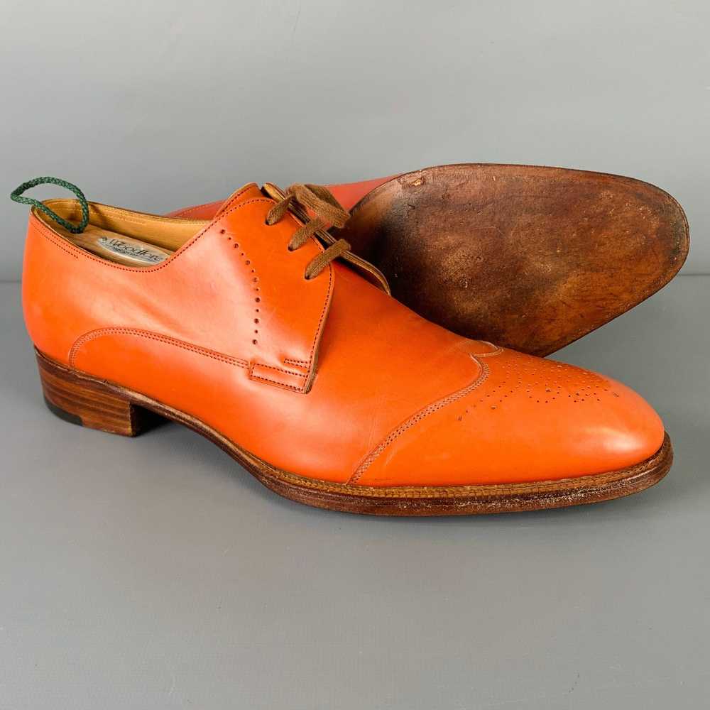 John Lobb JOHN LOBB Orange Perforated Leather Lac… - image 5