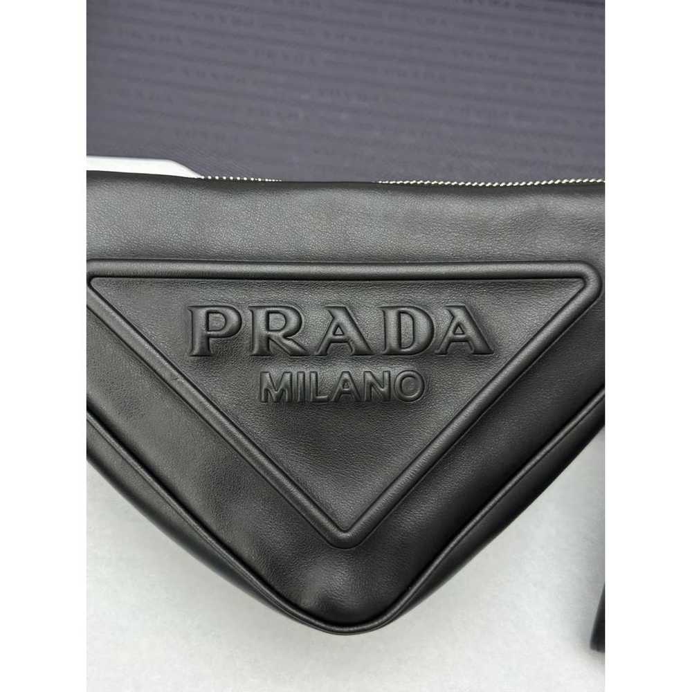 Prada Triangle leather clutch bag - image 10