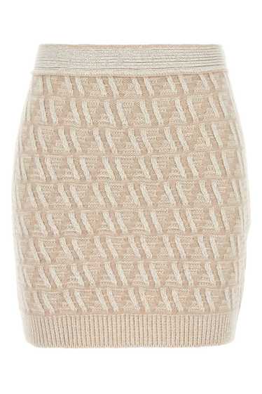 Fendi Embroidered Silk Blend Mini Skirt