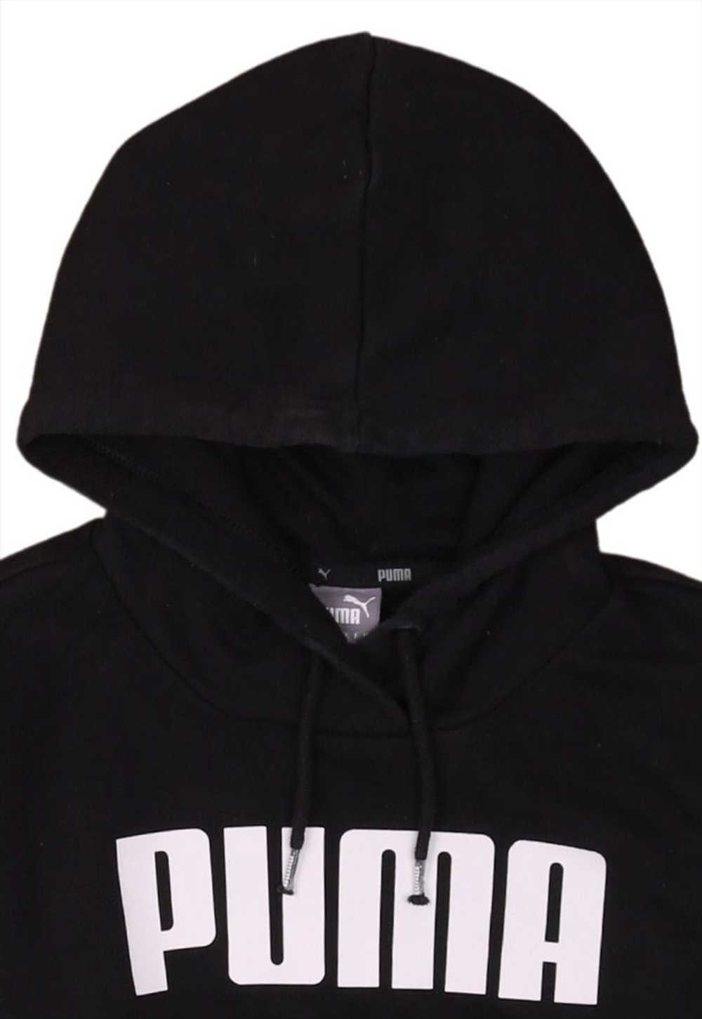 Vintage 90's Puma Hoodie Pullover Spellout Black … - image 3