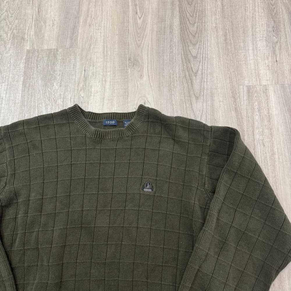 Izod Vintage Izod Sweater Men's 2XL XXL Green Cre… - image 2