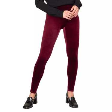 Spanx NEW SPANX BURGUNDY HIGH WAIST VELVET LEGGING