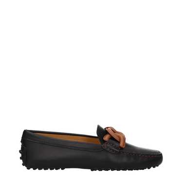 Tod's ob1o1e1224 Leather Loafers in Black Brown