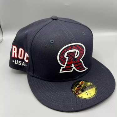 New Era Rochester Red Wings Hat Men 7 1/2 Black M… - image 1