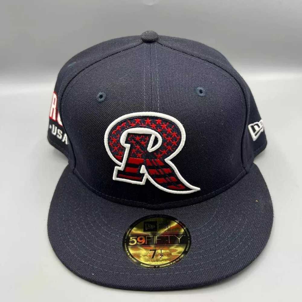 New Era Rochester Red Wings Hat Men 7 1/2 Black M… - image 2