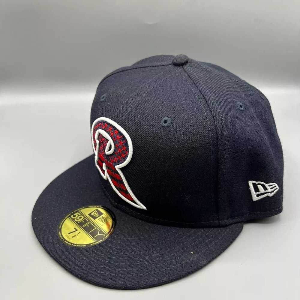 New Era Rochester Red Wings Hat Men 7 1/2 Black M… - image 3