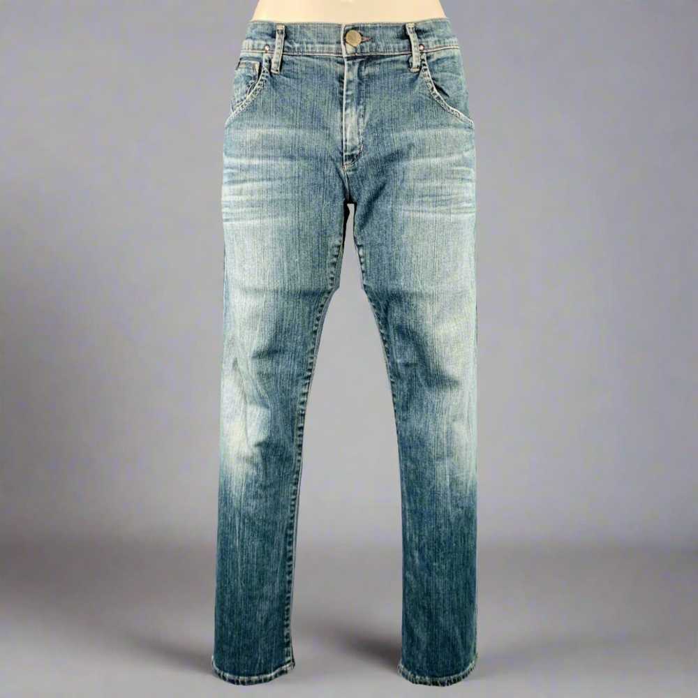 Goldsign Blue Cotton Blend Distressed Jeans - image 1