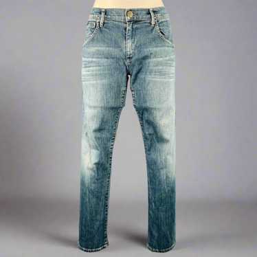 Goldsign Blue Cotton Blend Distressed Jeans - image 1